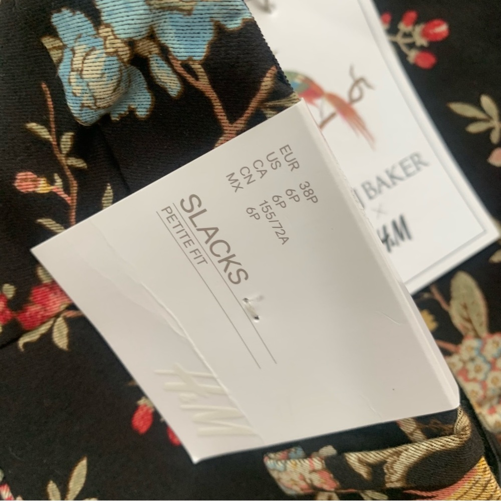 GP & Baker x H&M Floral Birds Print Slacks Pants - Picture 12 of 16